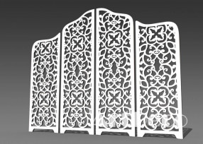Резная 3D Ширма W6